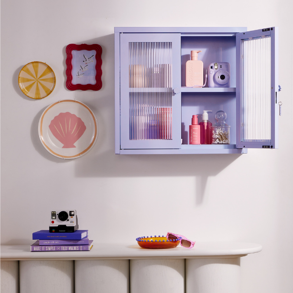 The Kit Mustard Made Wall Shelves Cabinet (Lilac)