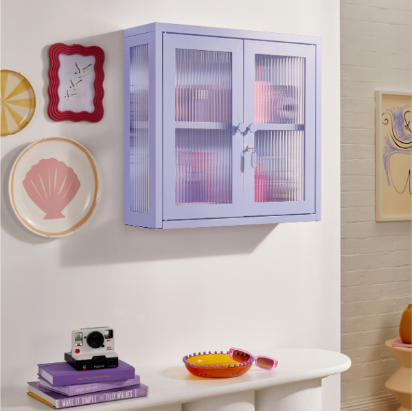 The Kit Mustard Made Wall Shelves Cabinet (Lilac)