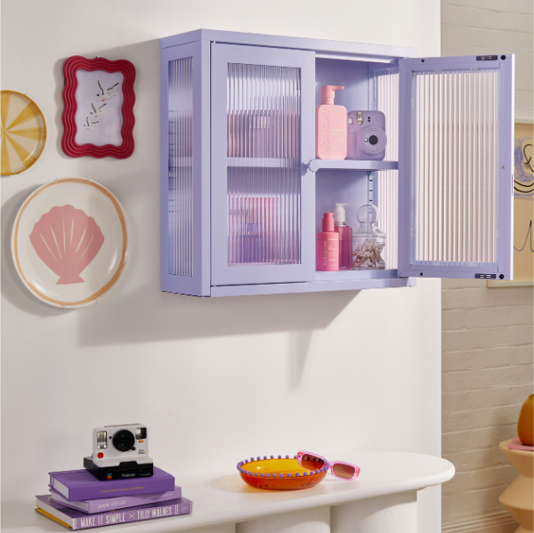 The Kit Mustard Made Wall Shelves Cabinet (Lilac)