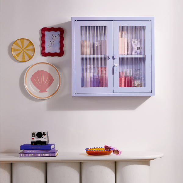 The Kit Mustard Made Wall Shelves Cabinet (Lilac)