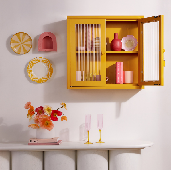 The Kit Mustard Made Wall Shelves Cabinet (Mustard)