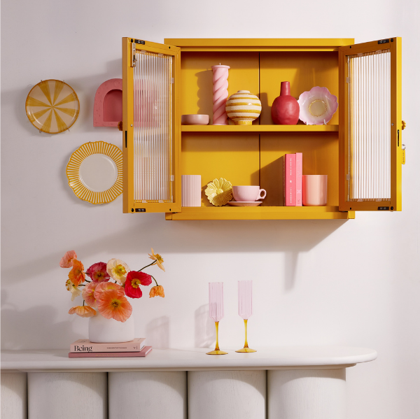 The Kit Mustard Made Wall Shelves Cabinet (Mustard)