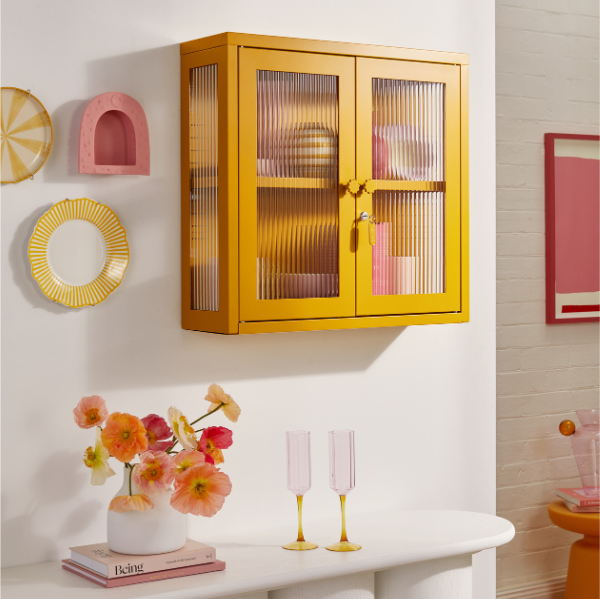 The Kit Mustard Made Wall Shelves Cabinet (Mustard)