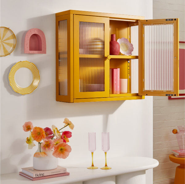The Kit Mustard Made Wall Shelves Cabinet (Mustard)