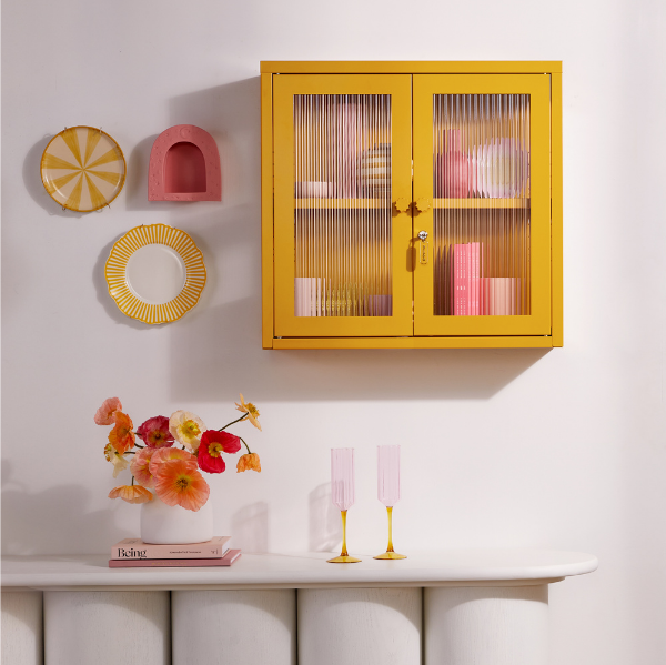 The Kit Mustard Made Wall Shelves Cabinet (Mustard)
