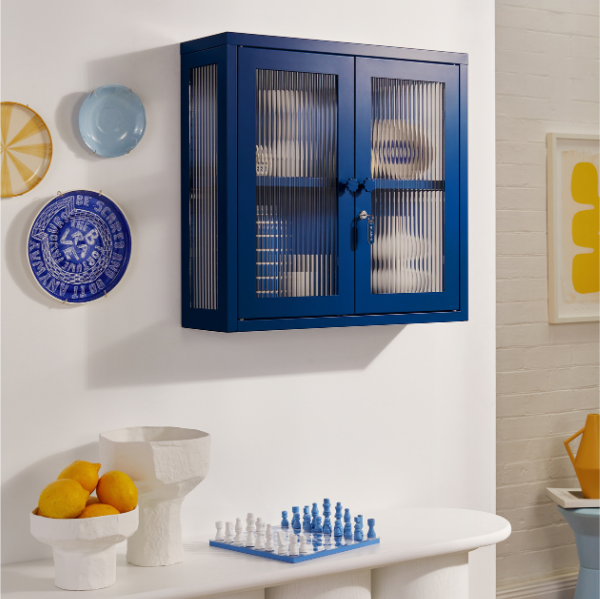 The Kit Mustard Made Wall Shelves Cabinet (Navy)