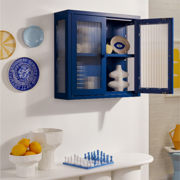 The Kit Mustard Made Wall Shelves Cabinet (Navy)