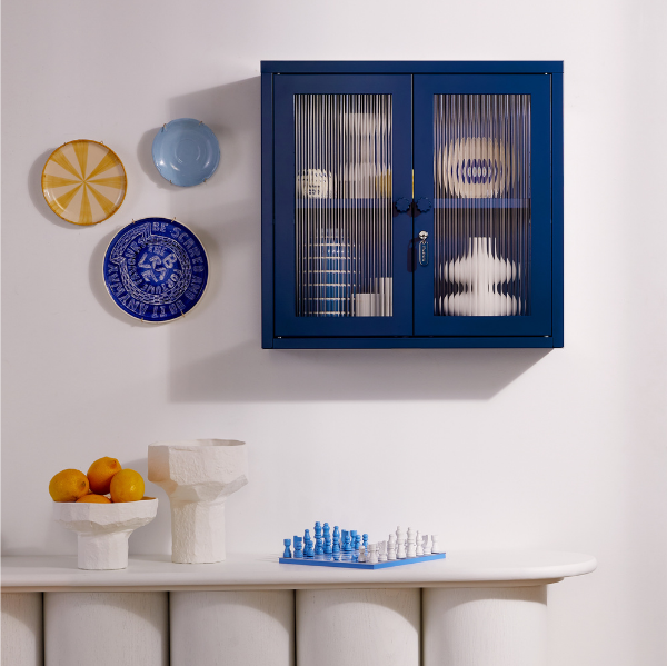 The Kit Mustard Made Wall Shelves Cabinet (Navy)