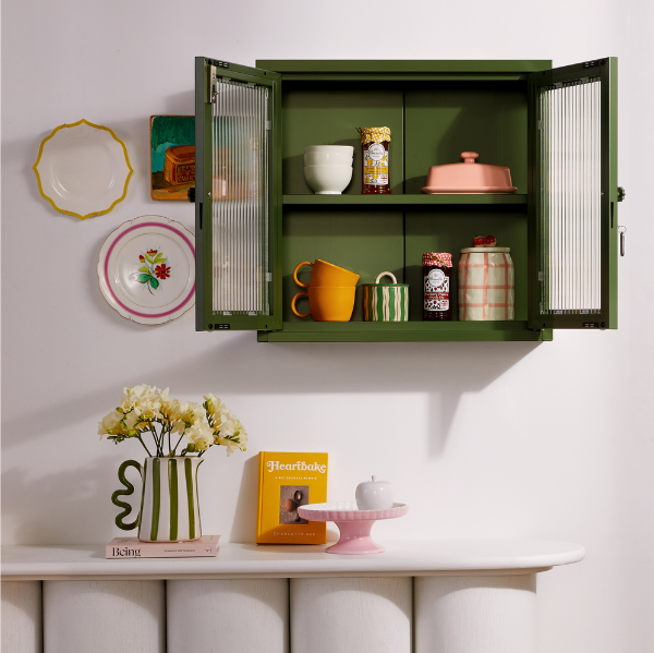 The Kit Mustard Made Wall Shelves Cabinet (Olive)