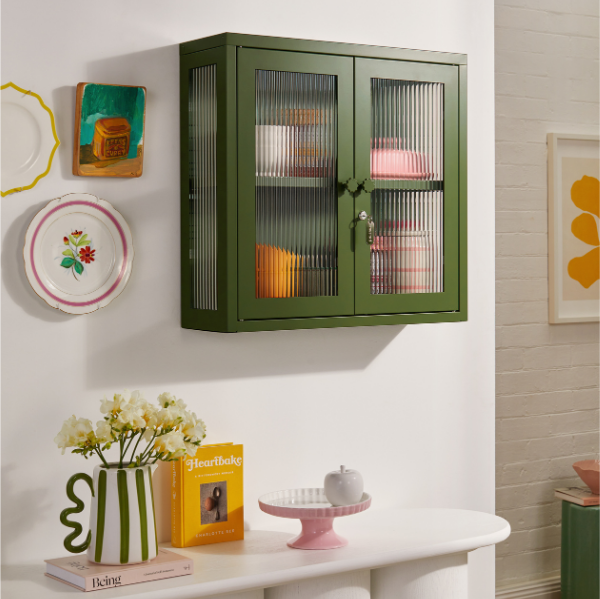 The Kit Mustard Made Wall Shelves Cabinet (Olive)