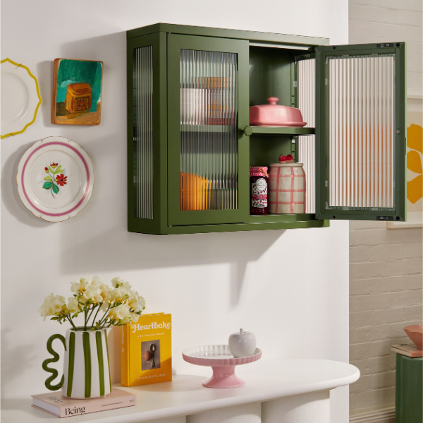 The Kit Mustard Made Wall Shelves Cabinet (Olive)