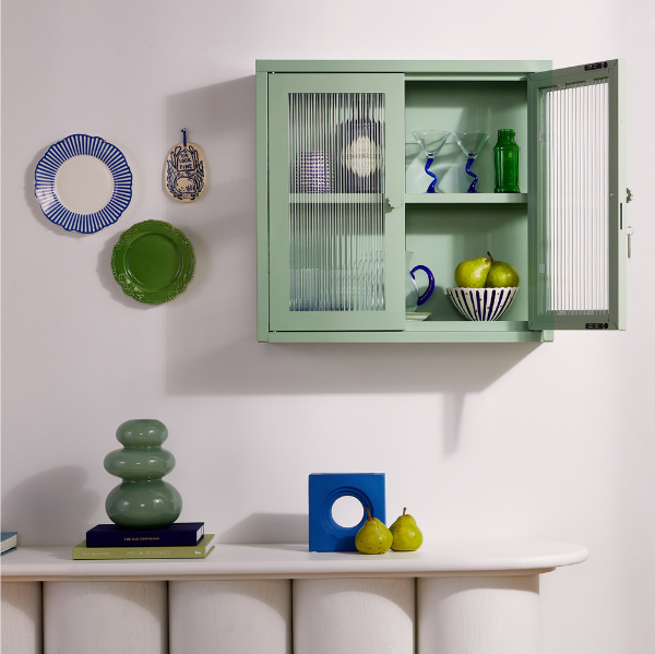 The Kit Mustard Made Wall Shelves Cabinet (Sage)