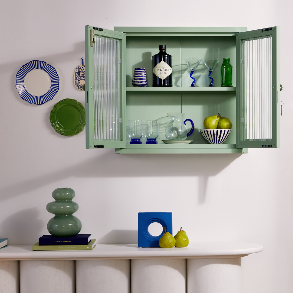 The Kit Mustard Made Wall Shelves Cabinet (Sage)