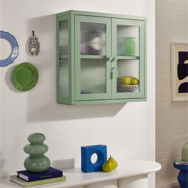 The Kit Mustard Made Wall Shelves Cabinet (Sage)