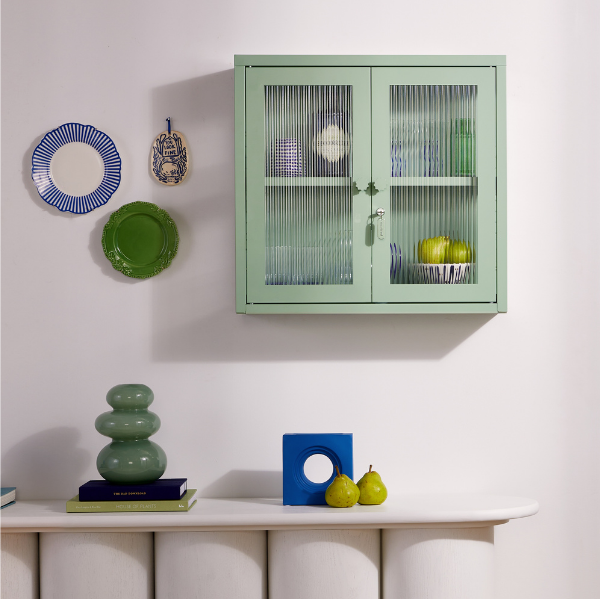 The Kit Mustard Made Wall Shelves Cabinet (Sage)