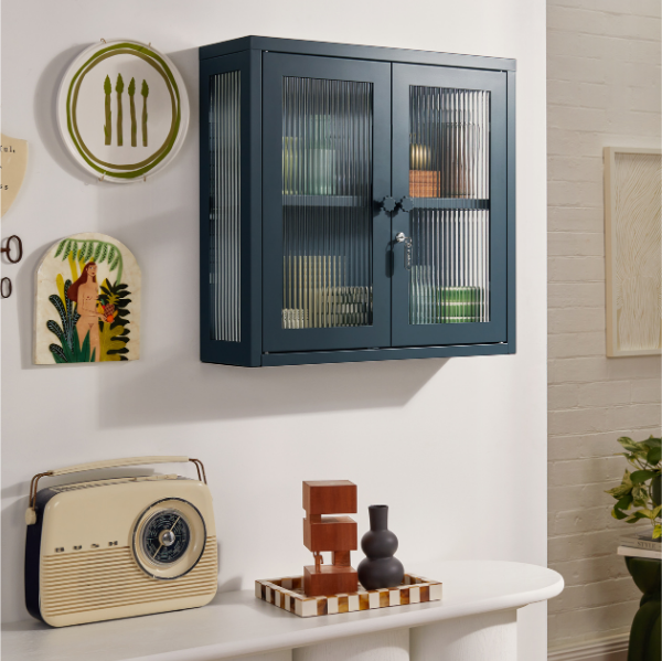 The Kit Mustard Made Wall Shelves Cabinet (Slate)