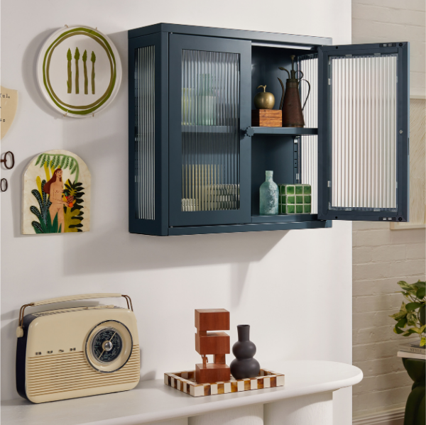 The Kit Mustard Made Wall Shelves Cabinet (Slate)