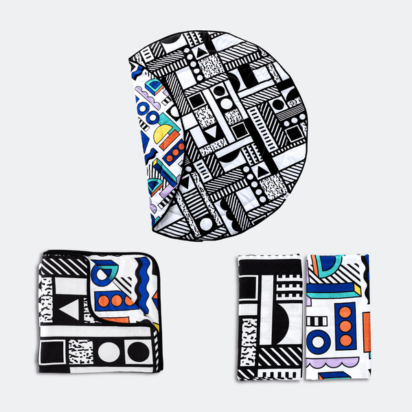 Ultimate Playmat, Blanket + Muslin Sensory Bundle