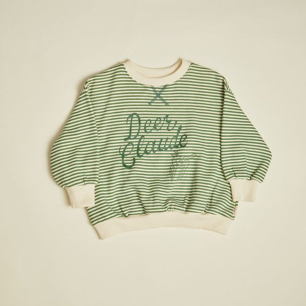 Carner Pine Deer Claude Striped Cotton Sweatshirt