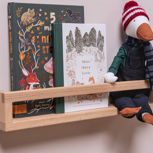 The Signature Floating Bookshelf (Solid Ash)