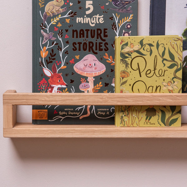 The Signature Floating Bookshelf (Solid Oak)