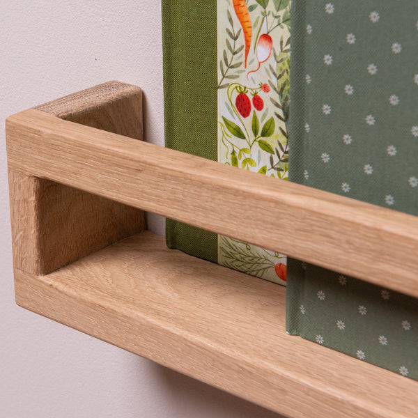 The Signature Floating Bookshelf (Solid Oak)