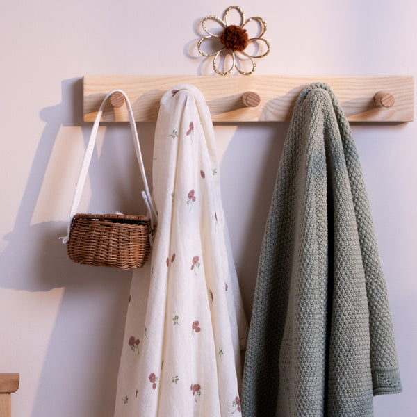 The Signature Peg Rail Wooden Hooks (Solid Ash)