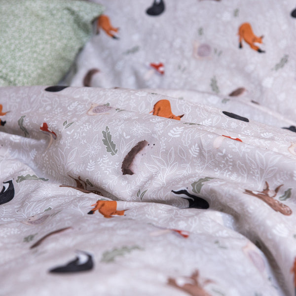 Woodland Leaf Reversible Duvet and Pillow Bedding Set