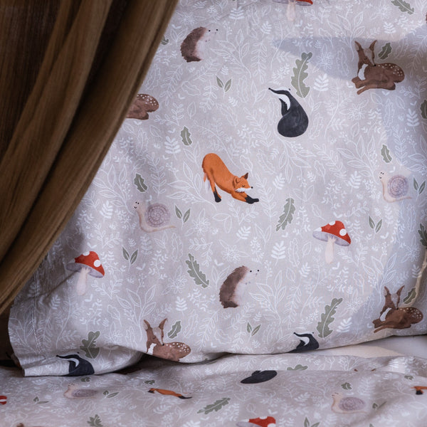 Woodland Leaf Reversible Duvet and Pillow Bedding Set