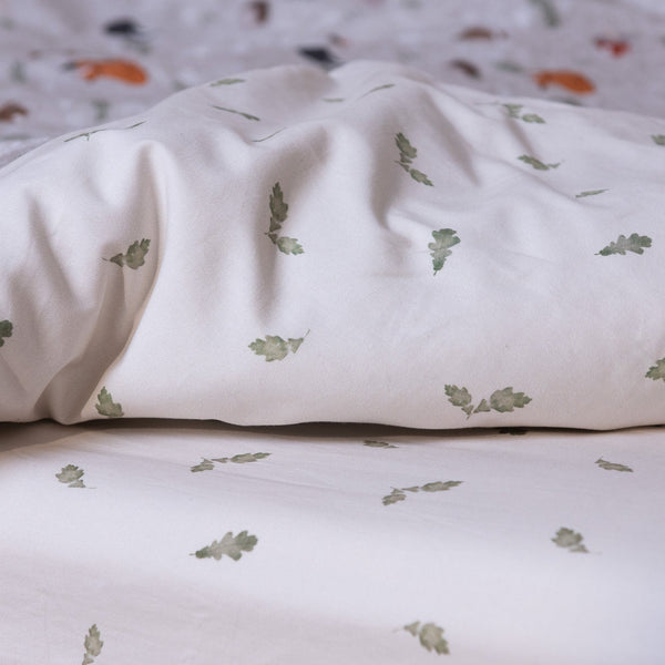 Woodland Leaf Reversible Duvet and Pillow Bedding Set