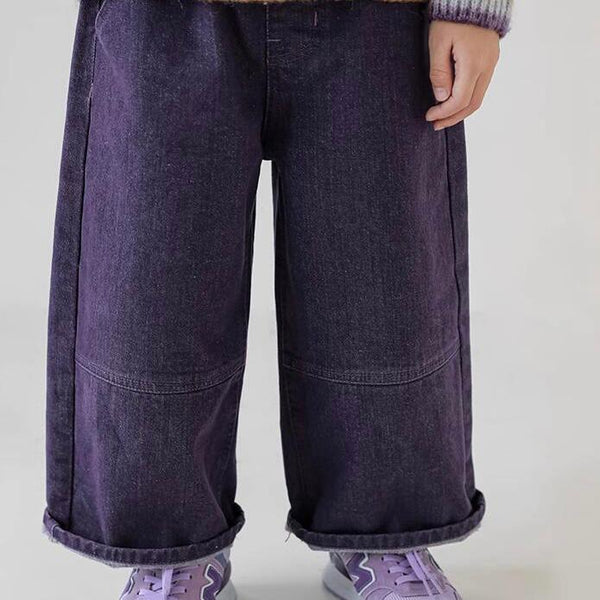 Leni Wide Leg Jeans (Purple)
