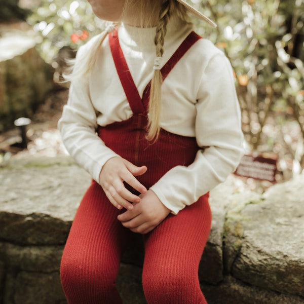 Silly Silas Unisex Rib Tights with Braces (Maple Leaf)