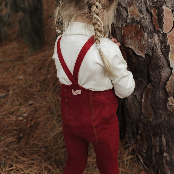Silly Silas Unisex Rib Tights with Braces (Maple Leaf)
