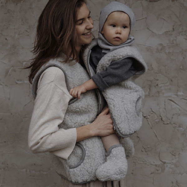 MAMA Clara 100% Wool Vest (Grey)