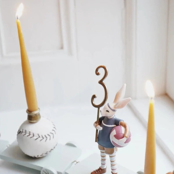 Birthday Train Natural Beeswax Candles, Pack of 20