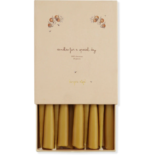 Birthday Train Natural Beeswax Candles, Pack of 20
