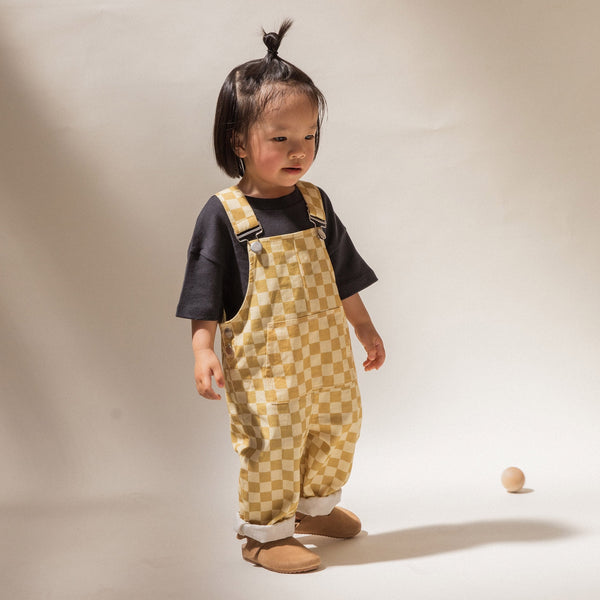 Checkerboard 90s Dungarees (Ochre)