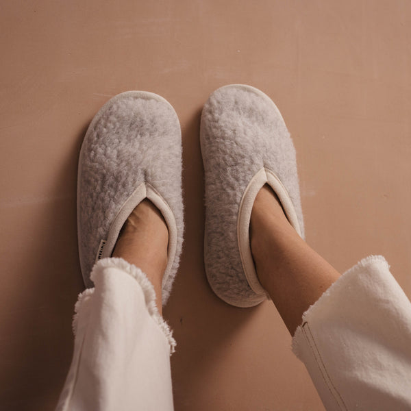 Bini Merino Wool Baby Booties (Cloud)