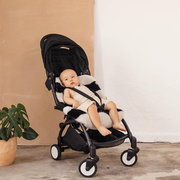 Striped Sheepskin Snuggler (Half Moon)