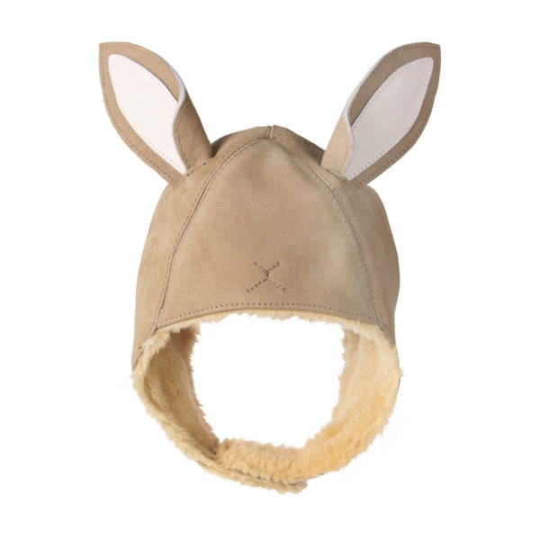 Kapi Wool Lined Leather Bunny Hat
