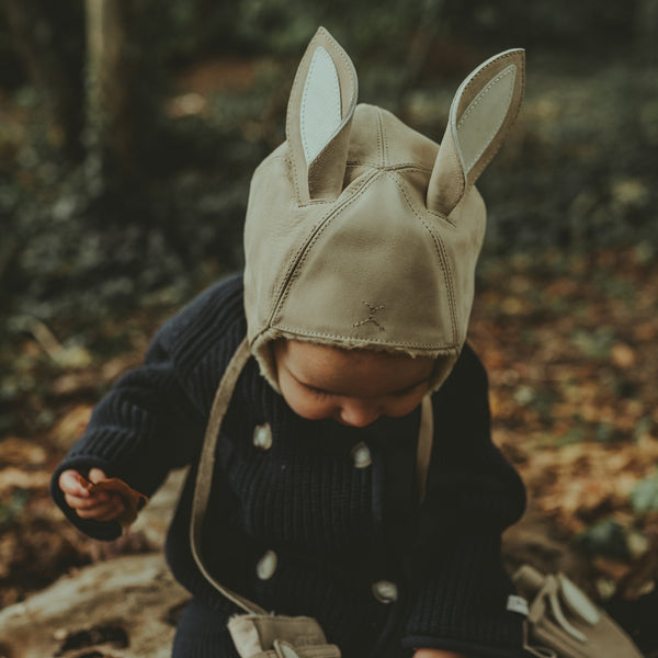 Kapi Wool Lined Leather Bunny Hat