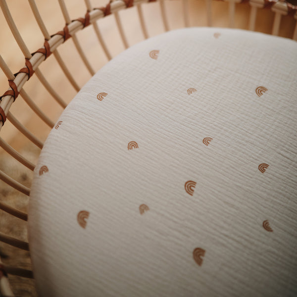 Extra Soft Muslin Small Crib Sheet (Rainbow)