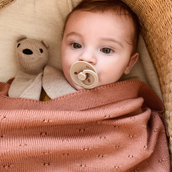 The Bibi Merino Wool Blanket (Apricot)