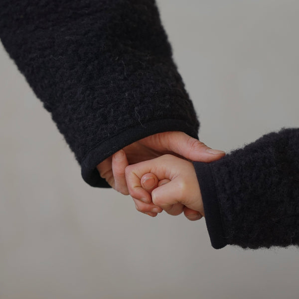 MAMA Ciara 100% Wool Hooded Jacket (Black)