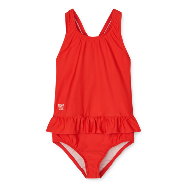 Amara Peplum Swimsuit (Apple Red)