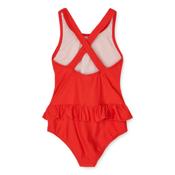 Amara Peplum Swimsuit (Apple Red)
