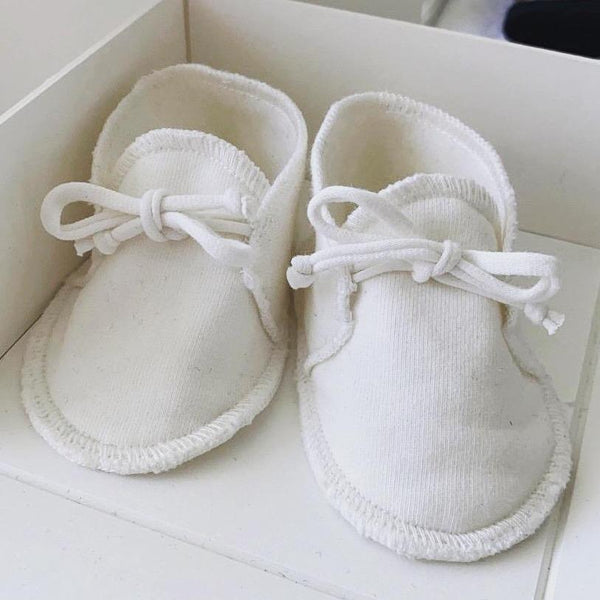 Nile Lace-Up Baby Shoes (Ivory)