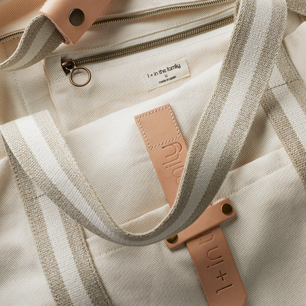 Woven Multi-Strap Nursery Stroller Bag (Natural)