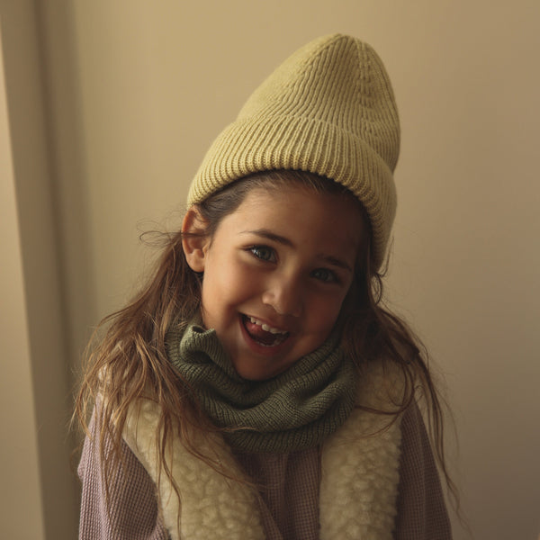 Fonzie Merino Wool Beanie (Light Yellow)