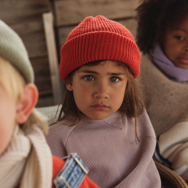 Fonzie Merino Wool Beanie (Red)